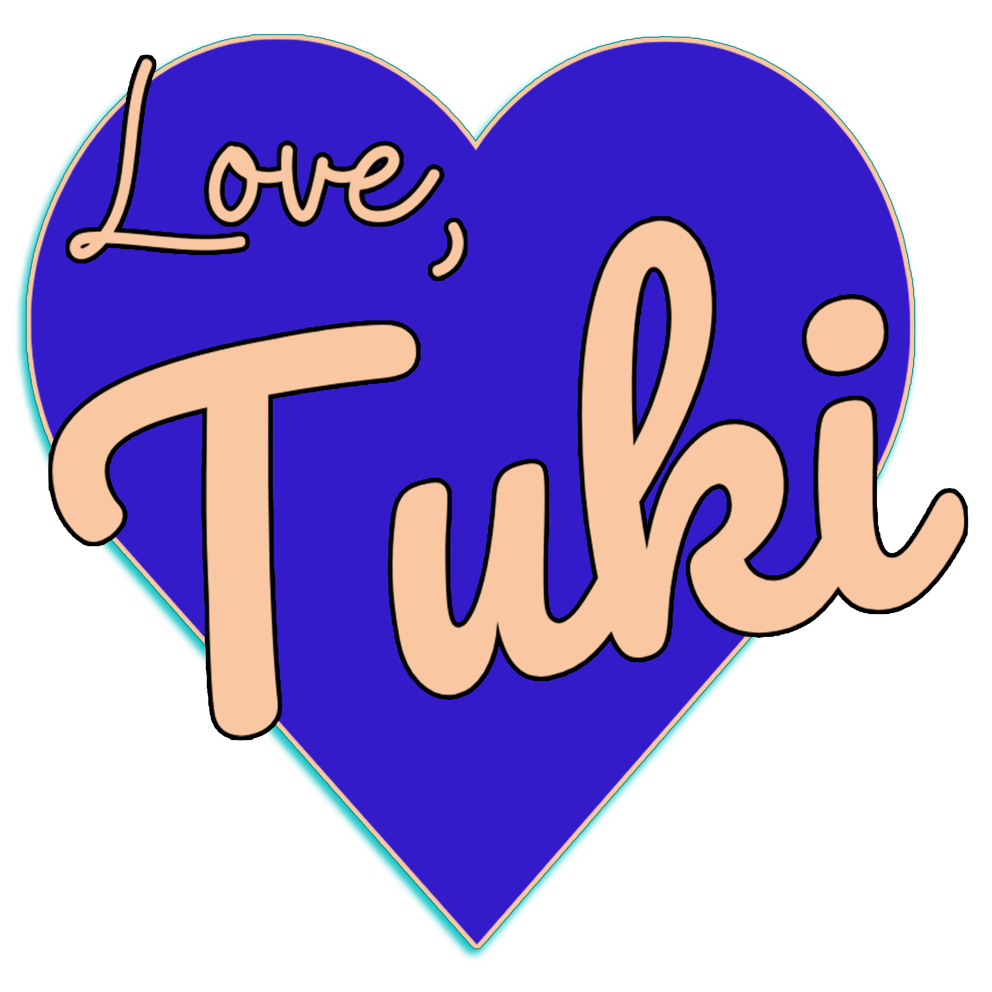 Love Tuki Big Purple Heart